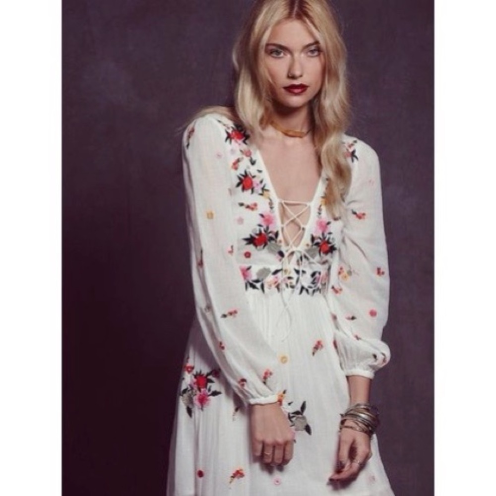 ISO Free People Winter Wanderer Floral Maxi Dress - Picture 3 of 4